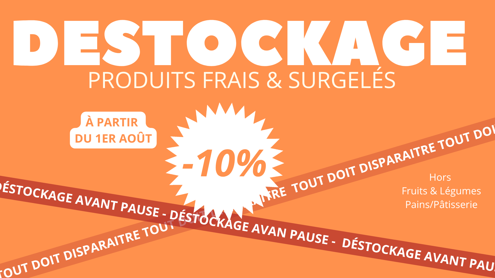 -10% sur le frais et le surgel&eacute; avant la pause estivale 
